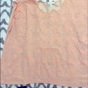 Coral Sheer Blouse
